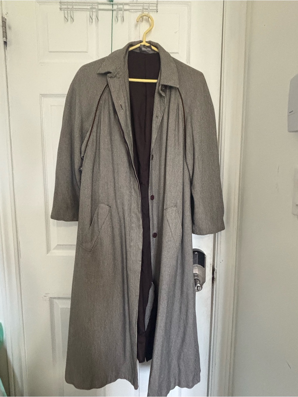 Women's Gray Trench Coat - Long Single-Breasted Trench